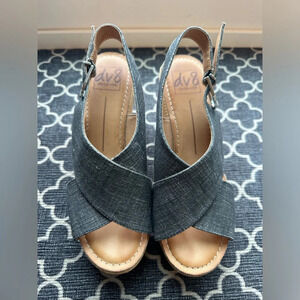 Dolce Vita Denim Cork Wedges- size 7.5W